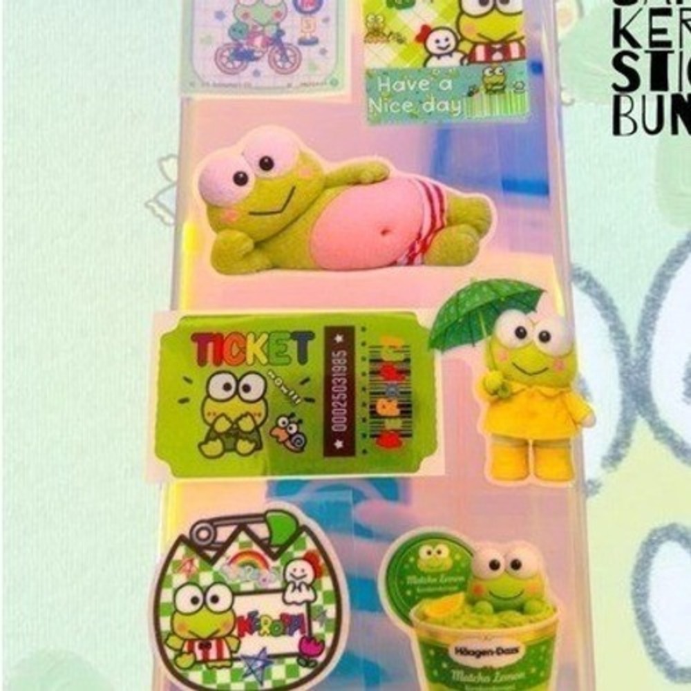 RARE VINTAGE Y2K AUTHENTIC SANRIO KEROPPI STICKER BUNDLE NEW